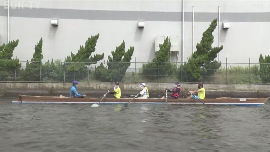 夏空の下　神戸でボート教室　10月には競技大会開催